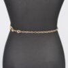 Hammered Metal Chain Belt – Textured Iron Links