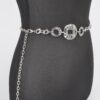 Hammered Metal Chain Belt – Textured Iron Links