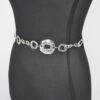 Hammered Metal Chain Belt – Textured Iron Links