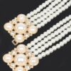 Cream Faux Pearl Elastic Belt – Stretch PVC Band