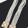 Cream Faux Pearl Elastic Belt – Stretch PVC Band