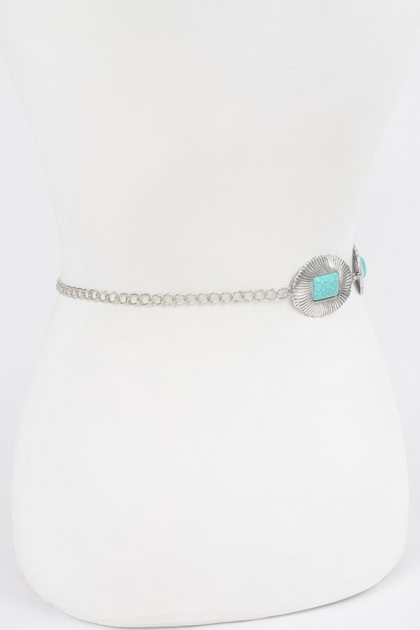 Western Metal Chain Belt – Antique Silver