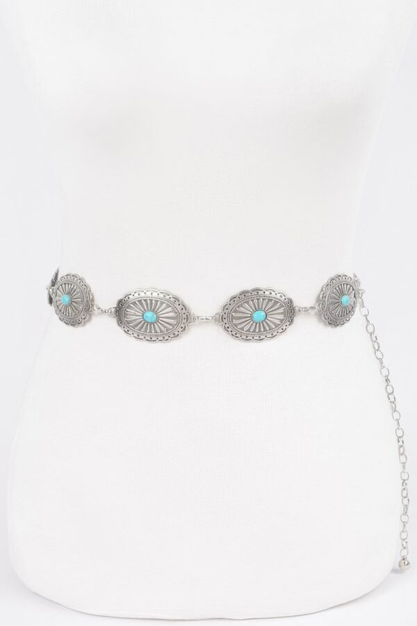 Western Metal Chain Belt – Antique Silver