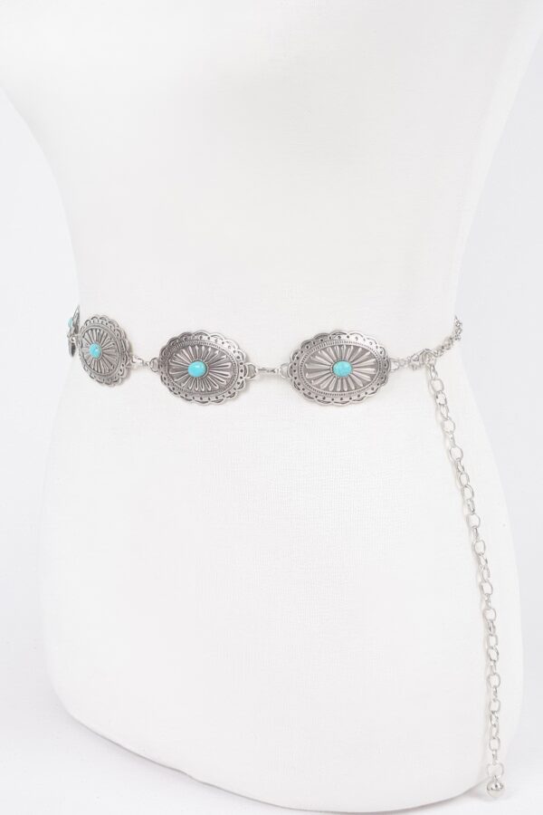 Western Metal Chain Belt – Antique Silver