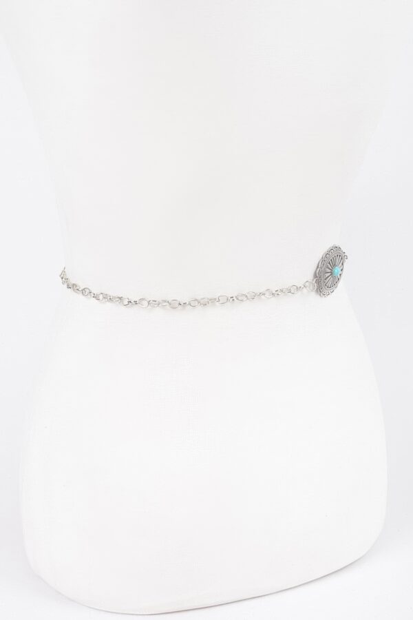 Western Metal Chain Belt – Antique Silver