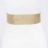 Wide Pearl Buckle Elastic Belt – Gold or Silver