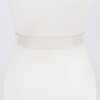 Clear Vegan Belt with Contemporary Metal Buckle