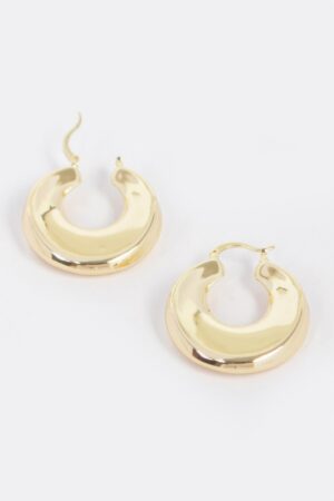 Vintage Gold-Dip Metal Earrings – Gold Finish