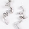Gold-Plated Metal Drop Earrings – Sleek Silhouette