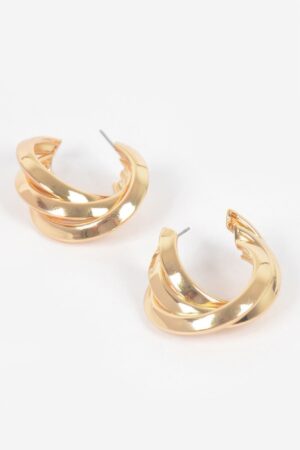 Multi-Metal Small Hoop Earrings – Mixed Metal Finish
