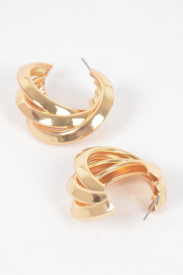 Multi-Metal Small Hoop Earrings – Mixed Metal Finish