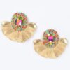 Rhinestone Metal Drop Earrings – Sparkling Clear & Multicolor