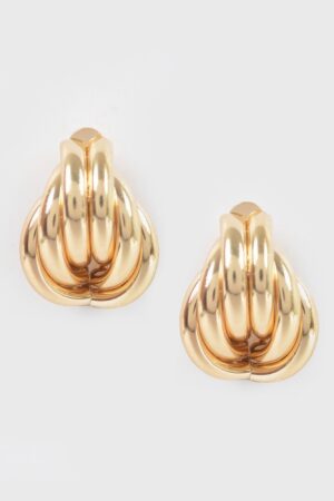 Metal Stud Earrings – Minimalist Polished Metal, Gold/Silver