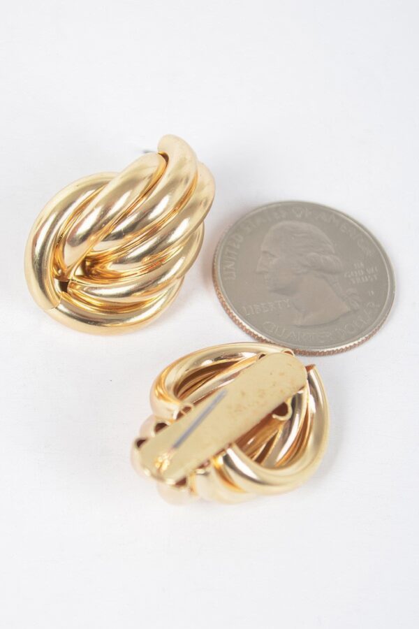 Metal Stud Earrings – Minimalist Polished Metal, Gold/Silver