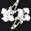 Floral Rhinestone Drop Earrings – Metal Flower Accent