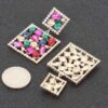 Square Dangle Rhinestone Earrings – Geometric Sparkle