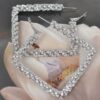 Big Square Glitter Earrings – Oversized Gold or Silver