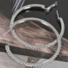 Double Rhinestone Hoop Earrings – 5cm Radiant Hoop