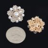 Starburst Faux Pearl Earrings – Gold
