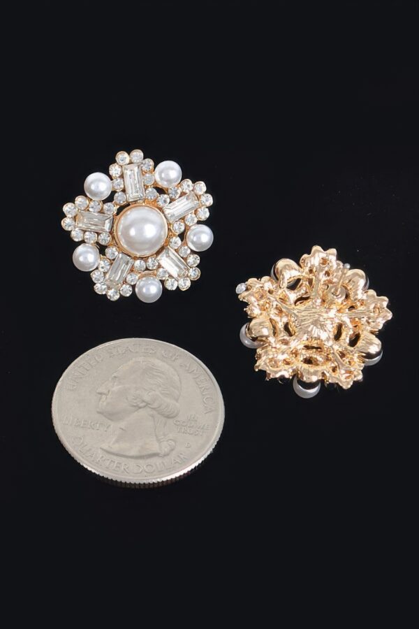 Starburst Faux Pearl Earrings – Gold