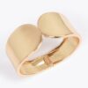 Metal Spring Hinge Cuff – Sleek Minimalist Bracelet (Gold, Silver)