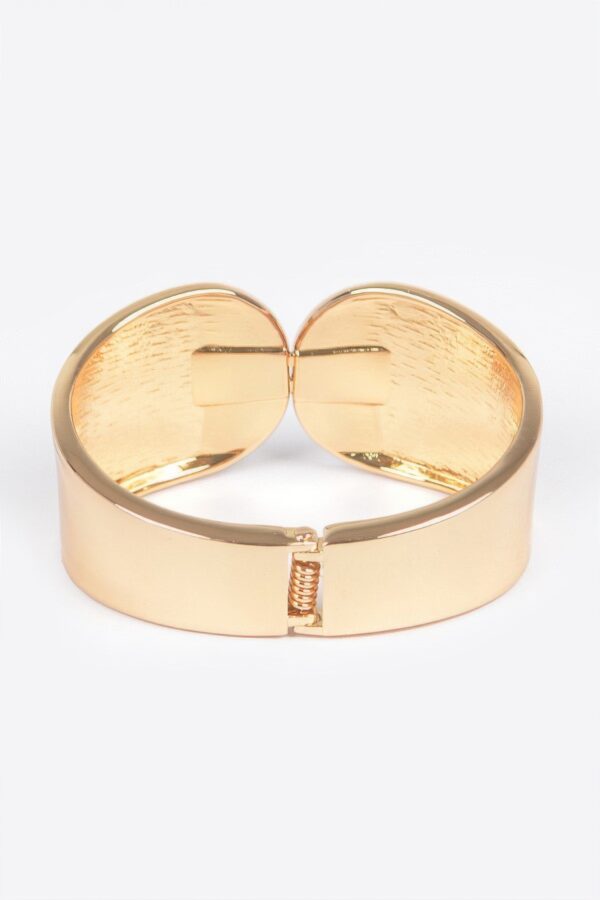 Metal Spring Hinge Cuff – Sleek Minimalist Bracelet (Gold, Silver)