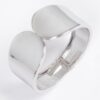 Metal Spring Hinge Cuff – Sleek Minimalist Bracelet (Gold, Silver)