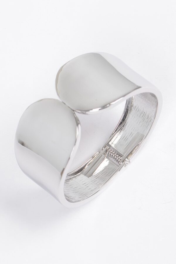 Metal Spring Hinge Cuff – Sleek Minimalist Bracelet (Gold, Silver)