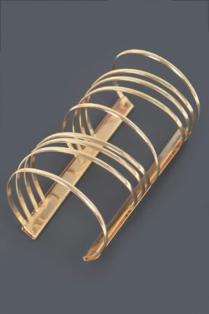 Oversized Metal Cuff Bracelet with Clean Lines – Gold