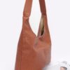 Embossed Faux Leather Shoulder Bag – Mixed Metal Hardware