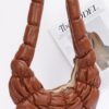 Pleated Faux-Leather Crossbody Bag – Mixed Metal Hardware