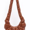 Pleated Faux-Leather Crossbody Bag – Mixed Metal Hardware