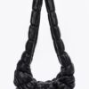 Pleated Faux-Leather Crossbody Bag – Mixed Metal Hardware