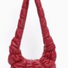 Pleated Faux-Leather Crossbody Bag – Mixed Metal Hardware
