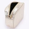 Metallic Embossed Faux Leather Camera Bag – Adjustable Strap