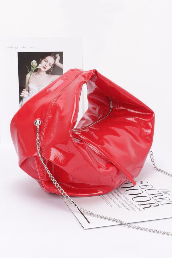 Patent Leather Hobo Bag – Glossy Slouchy Hobo in Classic Colors