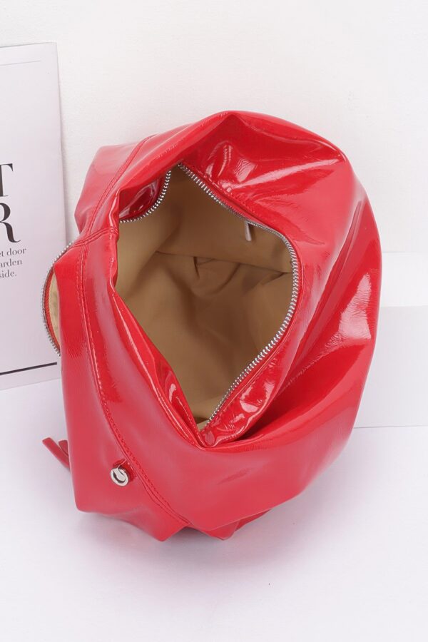 Patent Leather Hobo Bag – Glossy Slouchy Hobo in Classic Colors
