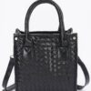 Metallic Braided Tote Bag – PU with Mixed Metal Hardware