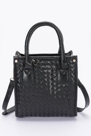 Metallic Braided Tote Bag – PU with Mixed Metal Hardware