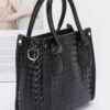 Metallic Braided Tote Bag – PU with Mixed Metal Hardware