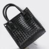 Metallic Braided Tote Bag – PU with Mixed Metal Hardware