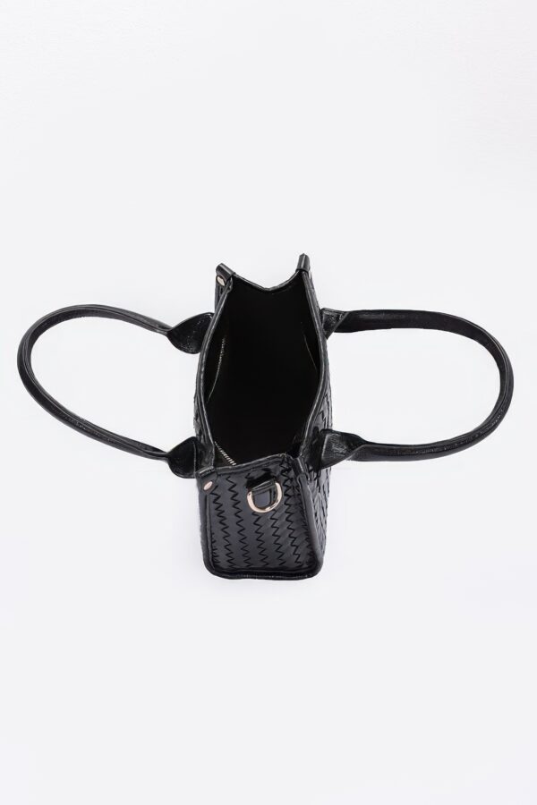 Metallic Braided Tote Bag – PU with Mixed Metal Hardware