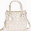 Metallic Braided Tote Bag – PU with Mixed Metal Hardware