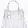 Metallic Braided Tote Bag – PU with Mixed Metal Hardware