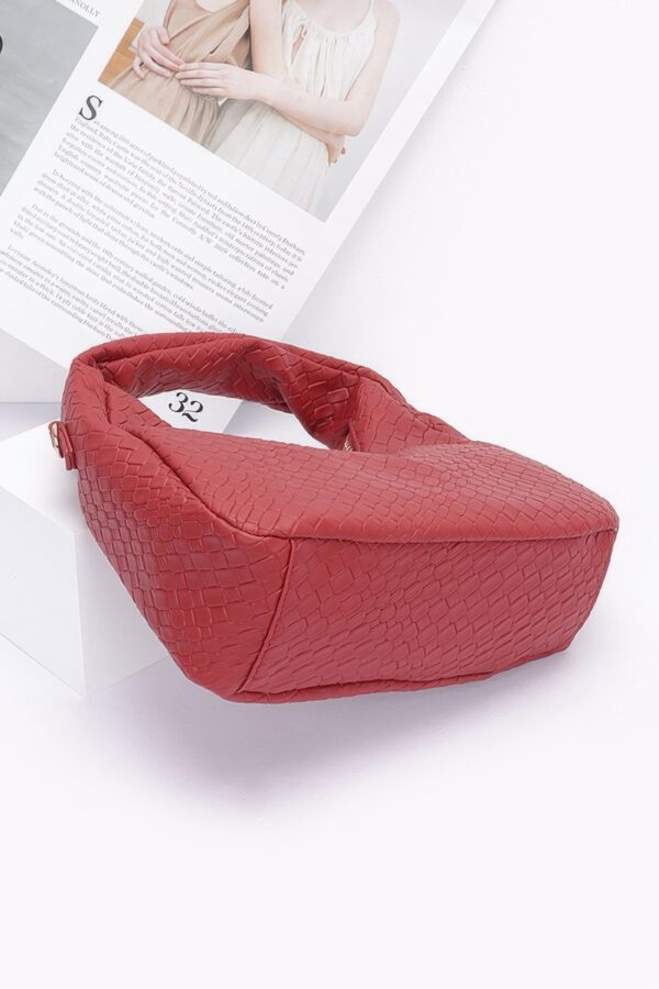 Embossed Faux Leather Hobo Bag – Textured Polyurethane