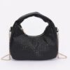 Embossed Faux Leather Hobo Bag – Textured Polyurethane