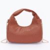 Embossed Faux Leather Hobo Bag – Textured Polyurethane