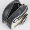 Camera-Inspired PU Clutch with Mixed Metal Accent