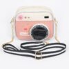 Camera-Inspired PU Clutch with Mixed Metal Accent