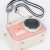 Camera-Inspired PU Clutch with Mixed Metal Accent